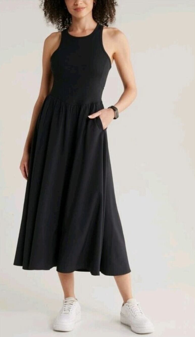 ZELLA Effortless Hybrid Racerback Midi Dress Size M